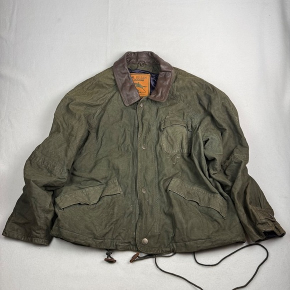 M‎ Julian Adventures Country Gentleman Olive Green Nubuck Leather Jacket Mens XL